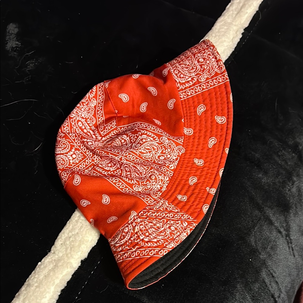 Red Paisley Bucket Hat